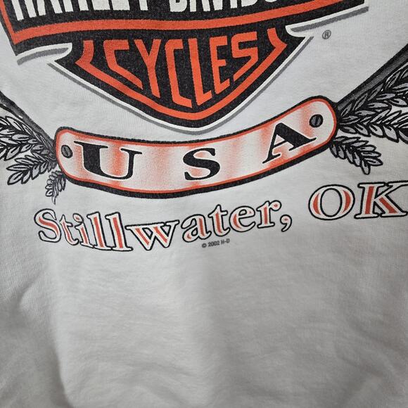 Harley Davidson Motorcycles ForMan White Hoodie Sz ( see the measurements) - Picture 6 of 9